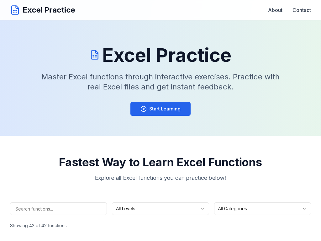 Excel Practice Online Preview